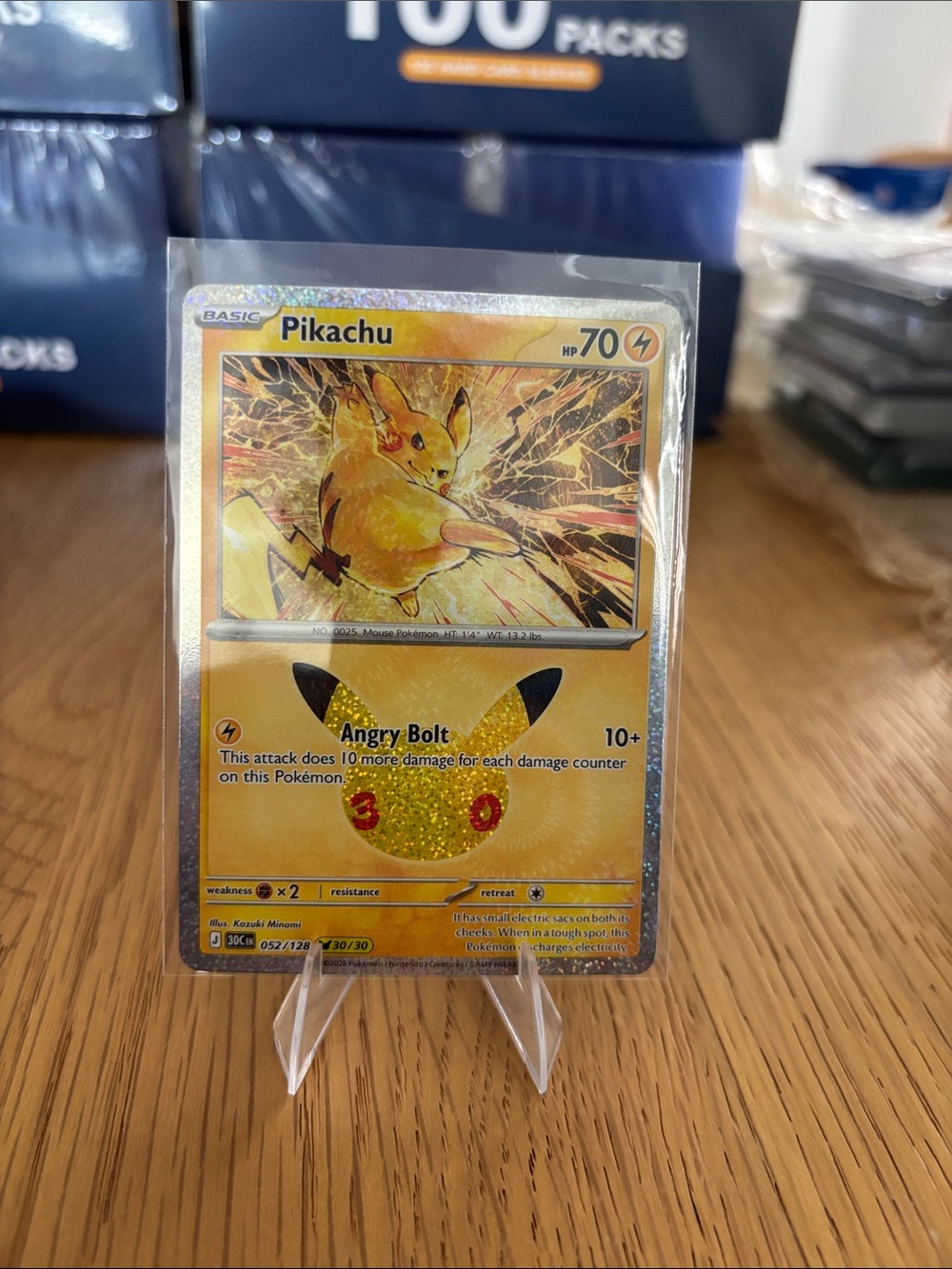 Pikachu #30 30th Celebrations Set card 052/128